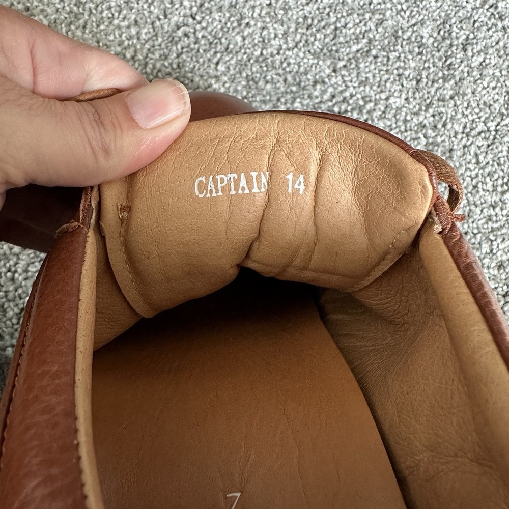 Marc Nolan Captain Carmel Leather Suede Loafer Dress Shoes Men Size 14 Beautiful - Picture 9 of 12